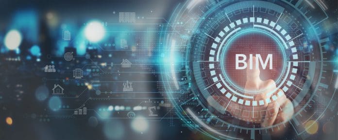 BIM (Building Information Modeling) concept. 3D digital model-based process that provides architects, engineers, constructors, and owners with a comprehensive view of the building project.