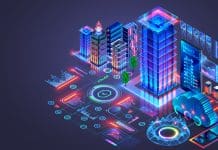 How AI is powering a new era of energy-optimised, autonomous buildings Development architecture AI computer systems of smart building. Smart house system programming software. Engineering development of building construction, communication, electricity with AI controls, representing autonomous buildings
