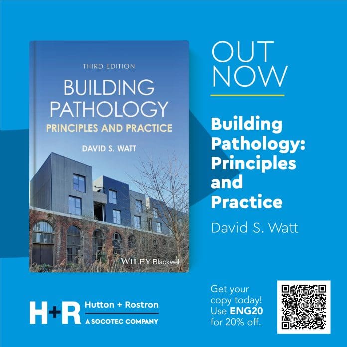 A leading expert within the building sector has released the latest edition of Building Pathology: Principles and Practice, 3rd Edition