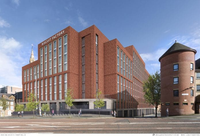 CGI of the Biscuit Factory student accommodation