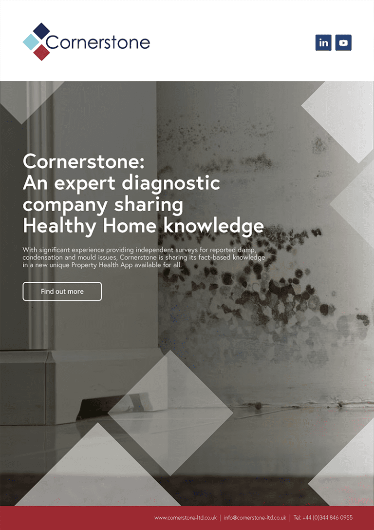 Cornerstone is sharing its fact-based knowledge on tackling damp and mould in a new unique Property Health App available for all