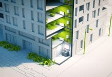 Modernising heat networks: Why HIUs hold the key to efficiency upgrades A graphic showing a heat network within a high rise apartment building (Heat Interface Units )