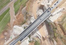 Two new HS2 road bridge opened in Leamington Spa The Fosse Way bridge, one of the two new HS2 road bridges near Leamington Spa