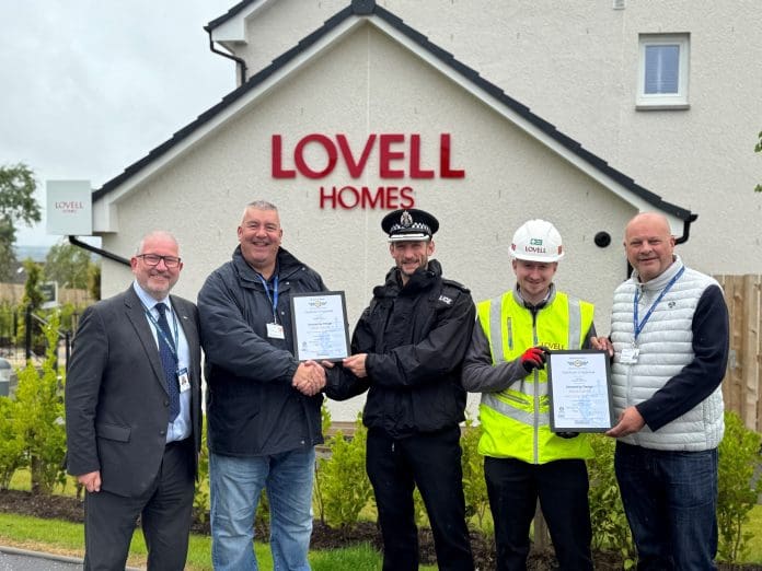 A development of new homes in Mayfield, Dalkeith, has gained the highest award given by Secured by Design (SBD)