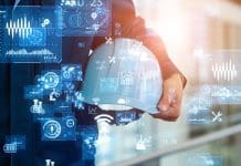 “Widening gap” between adopters and non-adopters of construction AI Industrial technology concept. Communication network. INDUSTRY 4.0. Factory automation. representing AI in construction