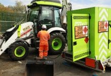 World’s first hydrogen digger deployed to Lower Thames Crossing The world's first hydrogen digger being refuelled for deployment in Kent
