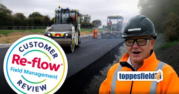 Enam tahun lalu, Toppesfield memilih Re-flow Field Management untuk membuka aliran data digital antara situs dan kantor mereka