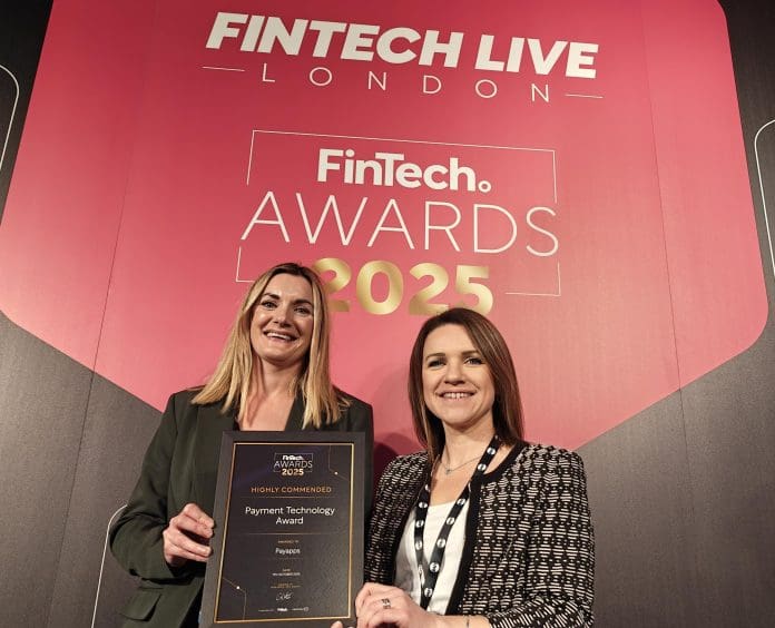 Payapps’ innovative payment technology rewarded with award success Caption – The Payapps Team collect the highly commended award at the 2025 Global Fintech Awards