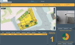 Digital twin asbestos manager screen