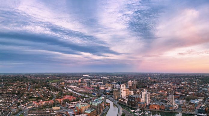Ipswich, near where the Port One Technology Park is located
