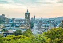 Oldest residential tower in Edinburgh faces £20m remediation works- or demolition Scenic view of Edinburgh skyline and central Princes Street, Scotland travel photo, representing the oldest residential tower in Edinburgh