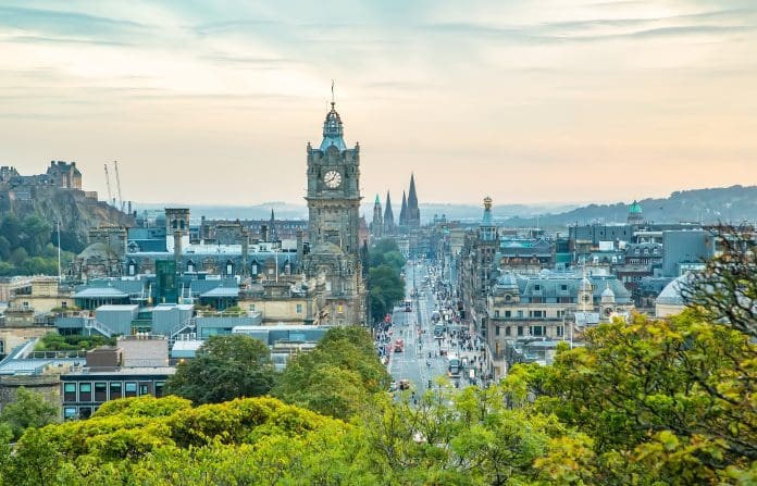 Oldest residential tower in Edinburgh faces £20m remediation works- or demolition Scenic view of Edinburgh skyline and central Princes Street, Scotland travel photo, representing the oldest residential tower in Edinburgh