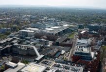 Manchester University NHS Foundation Trust creates smart estate with digital twin An aerial view of Manchester University NHS Foundation Trust’s Oxford Road campus