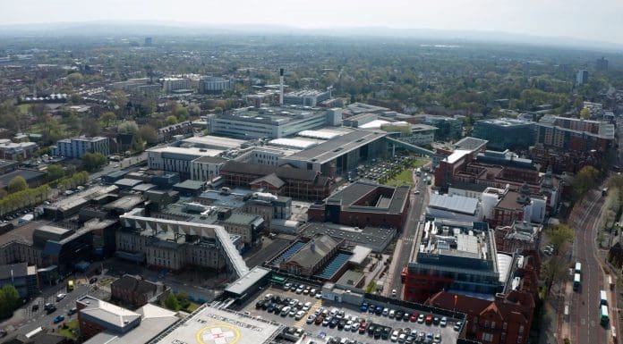 An aerial view of Manchester University NHS Foundation Trust’s Oxford Road campus