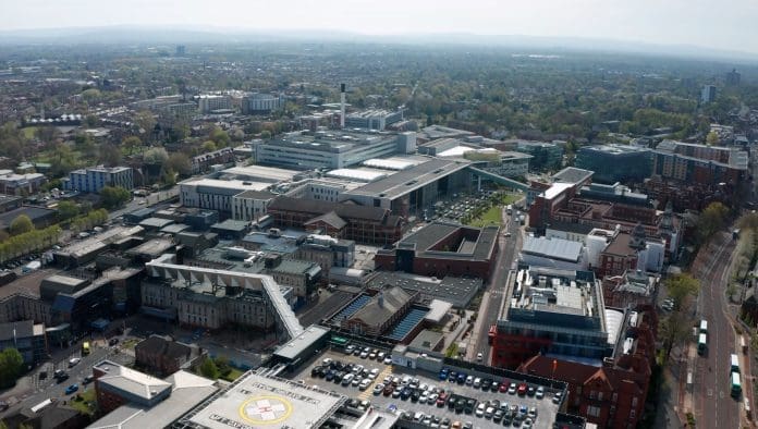 An aerial view of Manchester University NHS Foundation Trust’s Oxford Road campus