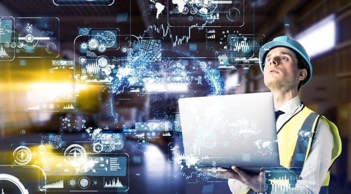 Industrial technology concept. Representing big data Transmission and Distribution