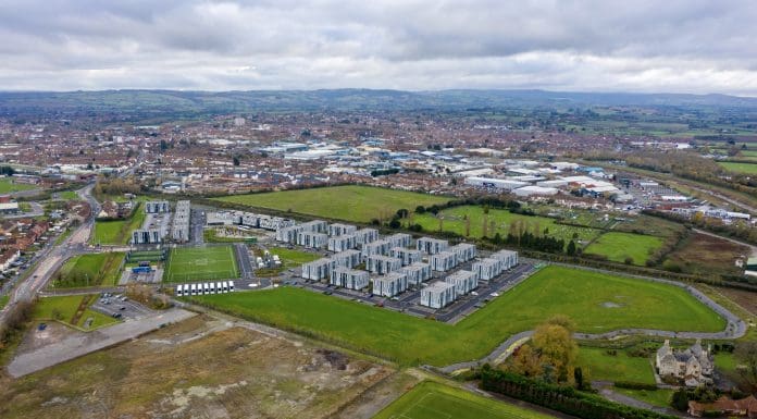 Habitation blocks around the project, which may have been involved in the Hinkley Point fire enforcement