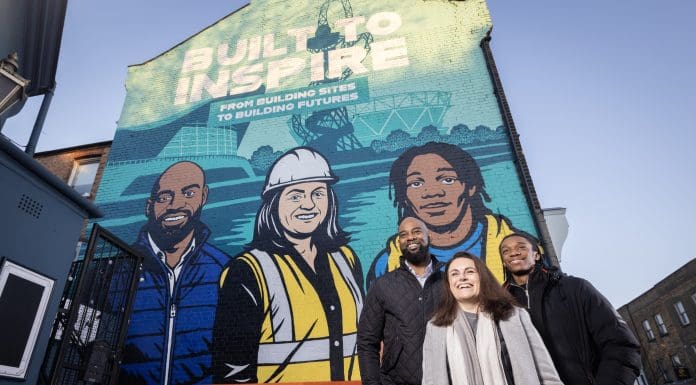 One of the murals revealed alongside the research on public opinions on construction