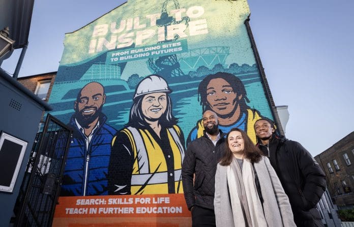 One of the murals revealed alongside the research on public opinions on construction