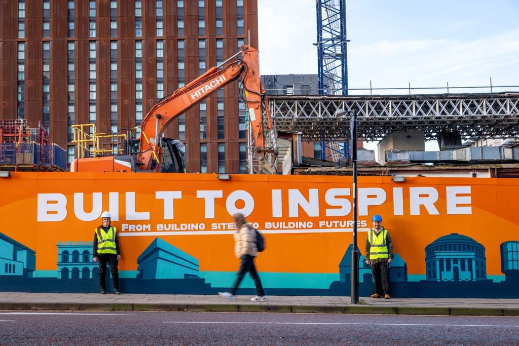 The Manchester mural revealed alongside research on public opinions on construction