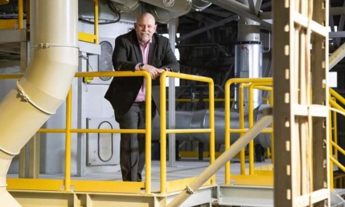 Peter Moody, GAP Group CEO, at the site of the new insulation panel recycling plant