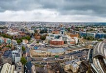 Muse selected for 10,000 home Bristol Temple Quarter scheme Aerial view of Bristol Temple Meads train station in cloudy day, UK