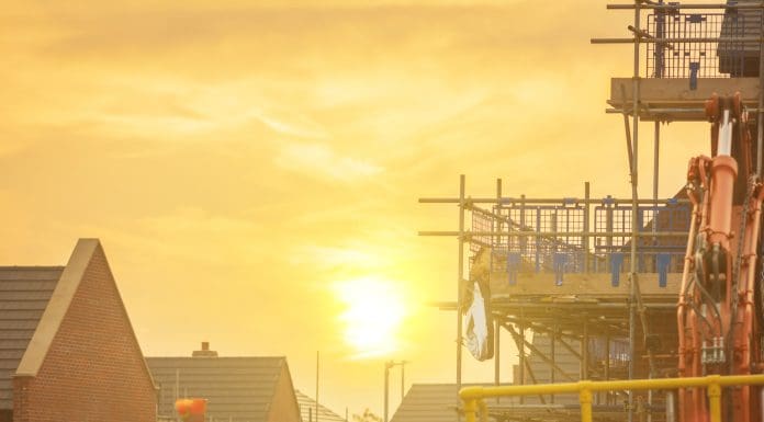 New build house development estate in england uk, representing changes in planning policy