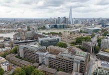 Chinese embassy plans approved, despite security concerns London, UK - August 21, 2025: Aerial photograph of the former site of the UK's Royal Mint, now owned by China to be the site of its new embassy in London © DroneNews