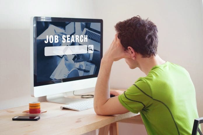 unemployment concept, job search on internet Young construction workers struggle to cope with the realities of work, due to a lack of experience-gathering, says the latest report