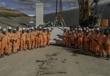 HS2 pre-cast tunnel assembled and ready for delivery Shortly before the final lift of the HS2 precast tunnel