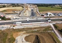 HS2 A43 bridge realigned over two weekends The HS2 A43 bridge has seen the road realigned