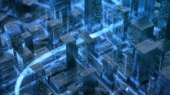 Exchanging Data - Blue - Digital Technology, Innovation, Computer Network Balancing artificial intelligence and human expertise in architectural ironmongery