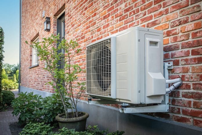 Air to air heat pump for cooling or heating the home. The Future Homes Standard's heat pumps will not meet full potential without insulation