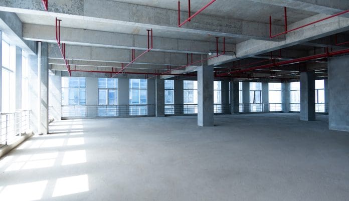 Interior view of empty office Construction insolvencies are still higher than any other industry