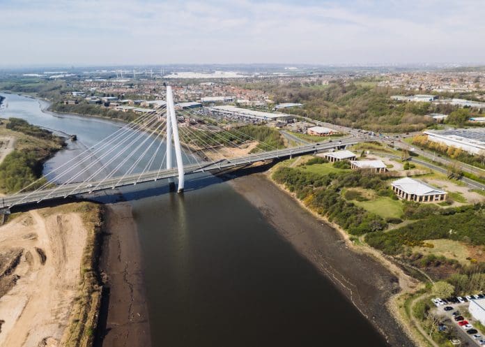 Sunderland Northern Spire Bridge connects communities over the River Wear with stunning modern architecture The Sunderland City regeneration is being funded by an extra £27.7m from Homes England