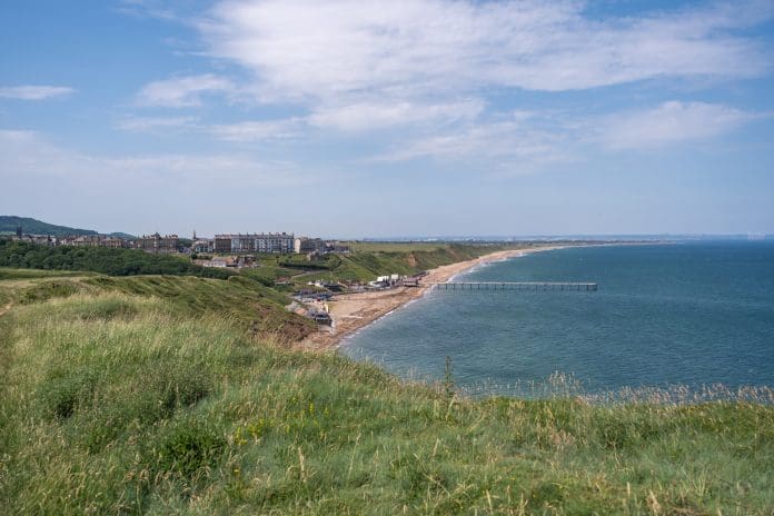 Cleveland Coast Path between Saltburn and Skinningrove Skinningrove, located near the coast as pictured, will see the flood alleviation scheme