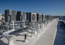 Why pumps need to become part of a building’s digital DNA Water heater heat pumps with air conditioners and solar panels.