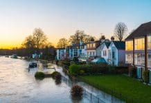 Environment Agency appoints GRAHAM for Oxford Flood Alleviation Scheme River Thames in Winter Flood at Marlow, Buckinghamshire, England