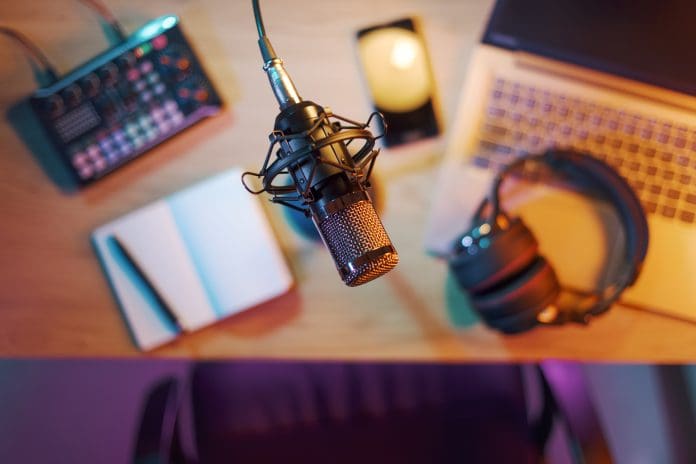 Audio equipment and laptop in the home studio The Press RESET podcast discusses key industry issues