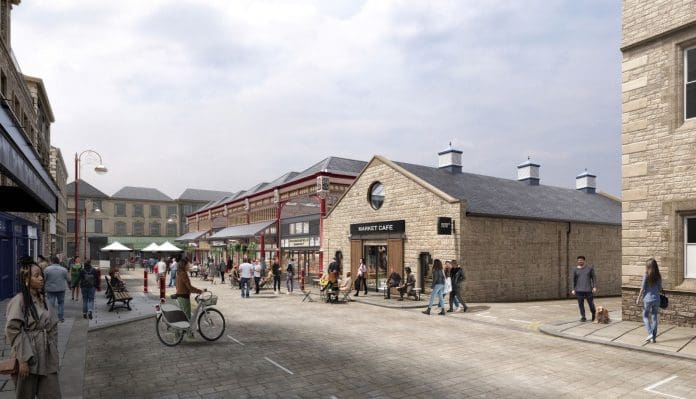 Huddersfield-Market-Visuals mid res £16.5m refurbishment of Huddersfield Market underway