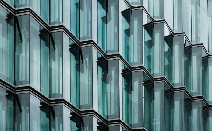 modern office building glass facade